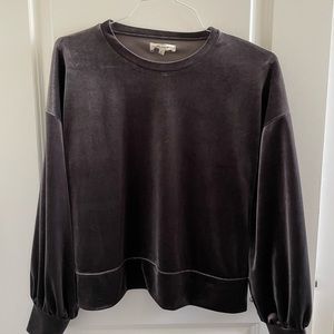 Madewell Velvet Long sleeve top